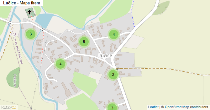 Lučice - mapa firem
