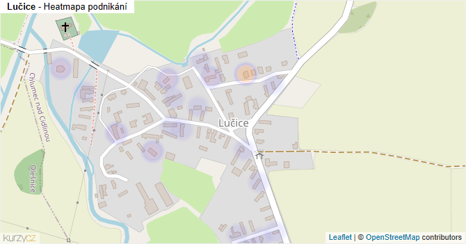Lučice - mapa podnikání