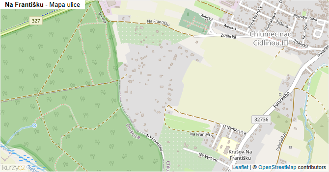 Na Františku - mapa ulice