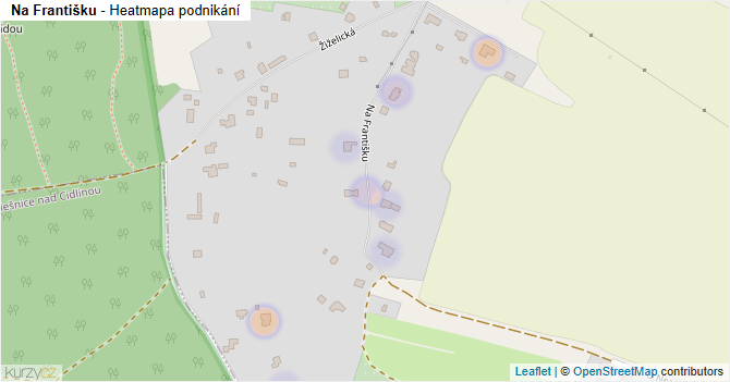 Na Františku - mapa podnikání