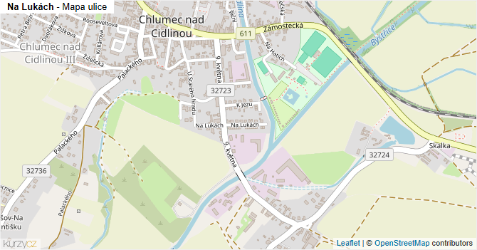 Na Lukách - mapa ulice