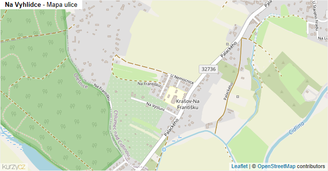 Na Vyhlídce - mapa ulice
