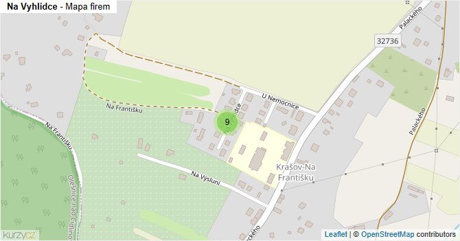Na Vyhlídce - mapa firem