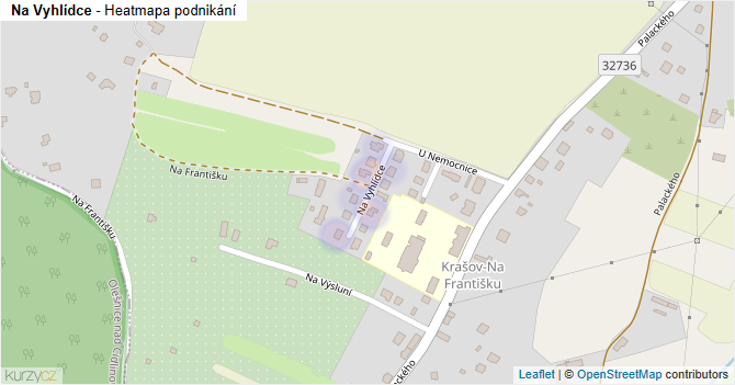 Na Vyhlídce - mapa podnikání