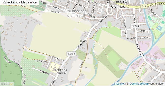 Palackého - mapa ulice