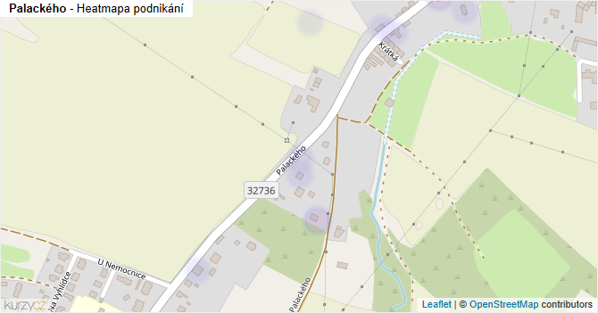 Palackého - mapa podnikání