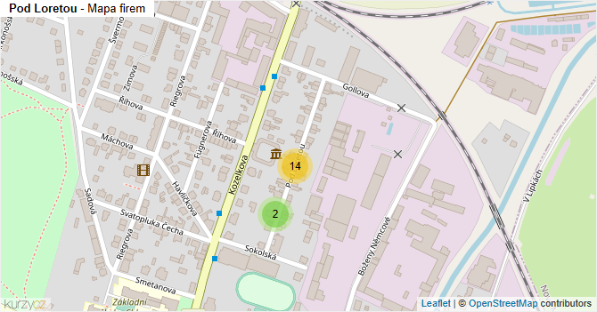 Pod Loretou - mapa firem