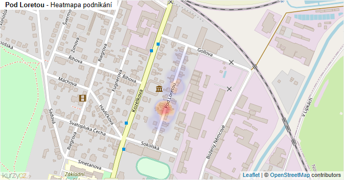 Pod Loretou - mapa podnikání
