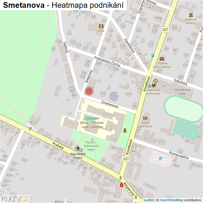 Mapa Smetanova - Firmy v ulici.
