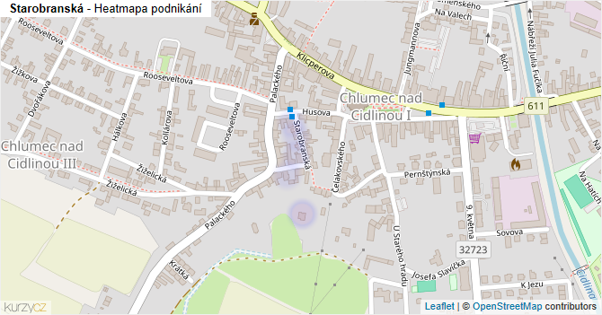 Starobranská - mapa podnikání
