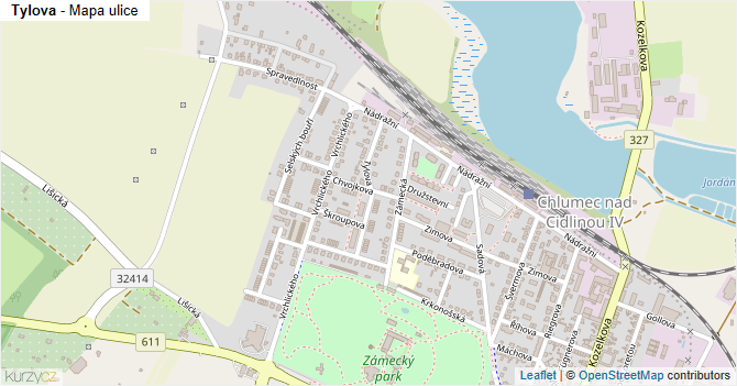Tylova - mapa ulice