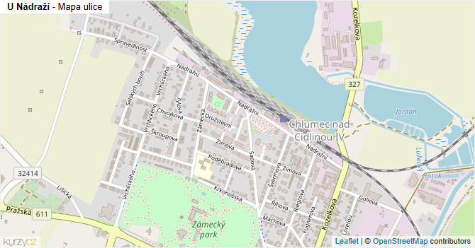 U Nádraží - mapa ulice