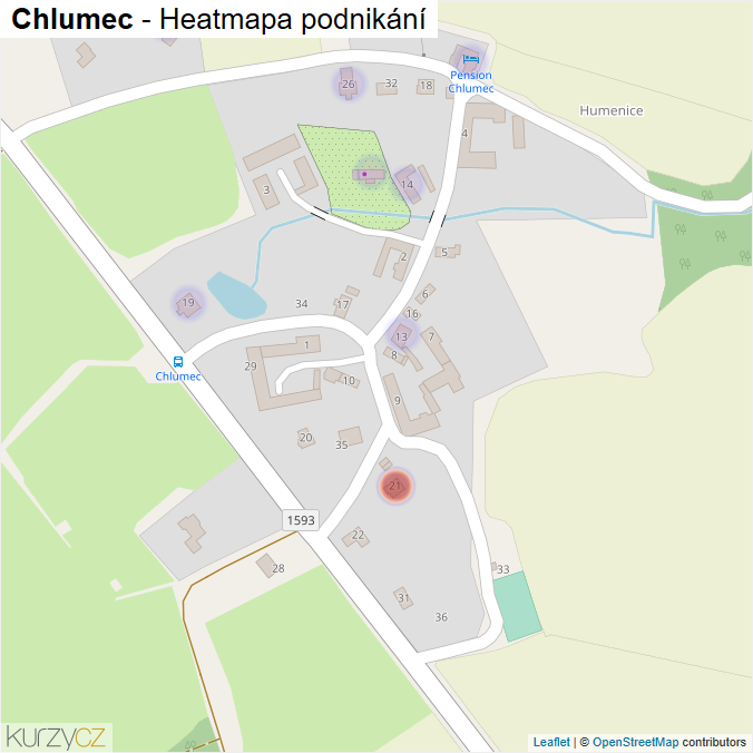 Mapa Chlumec - Firmy v části obce.