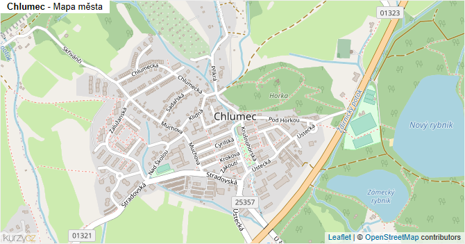 Chlumec - mapa města