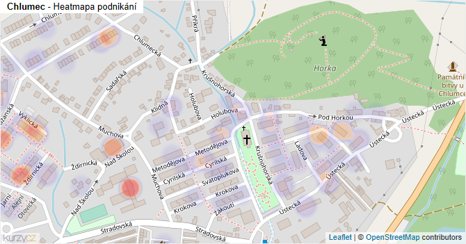 Chlumec - mapa podnikání