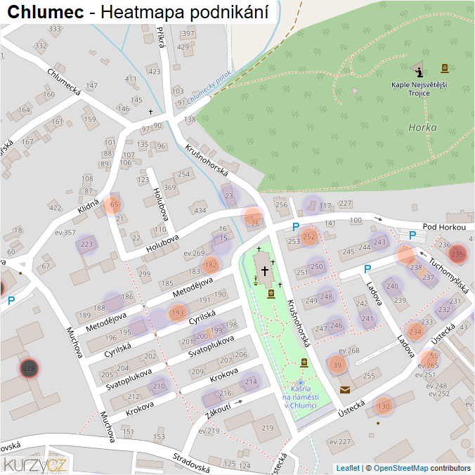 Mapa Chlumec - Firmy v obci.
