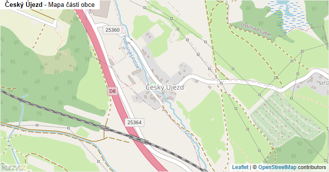 Český Újezd - mapa části obce