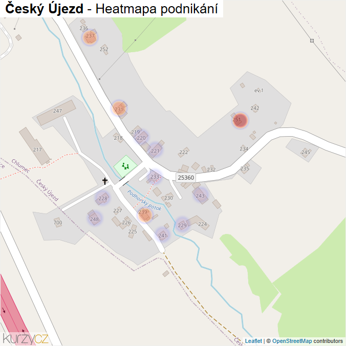 Mapa Český Újezd - Firmy v části obce.