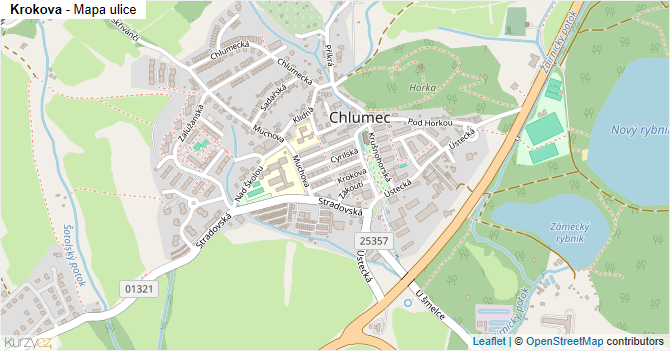 Krokova - mapa ulice