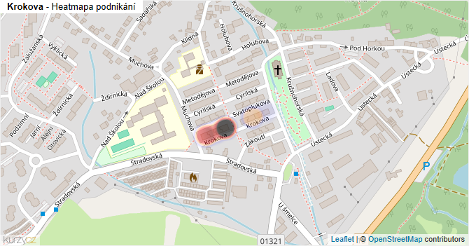 Krokova - mapa podnikání