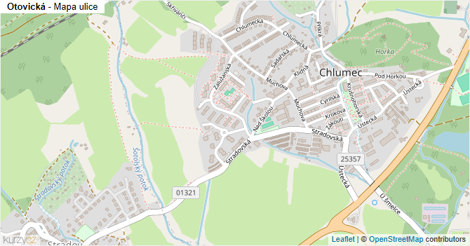 Otovická - mapa ulice