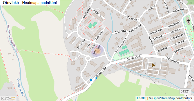 Otovická - mapa podnikání