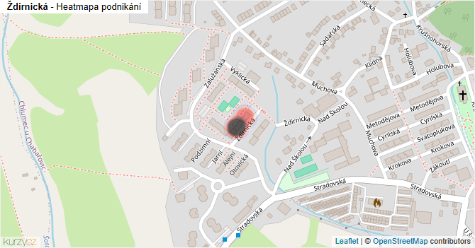 Ždírnická - mapa podnikání
