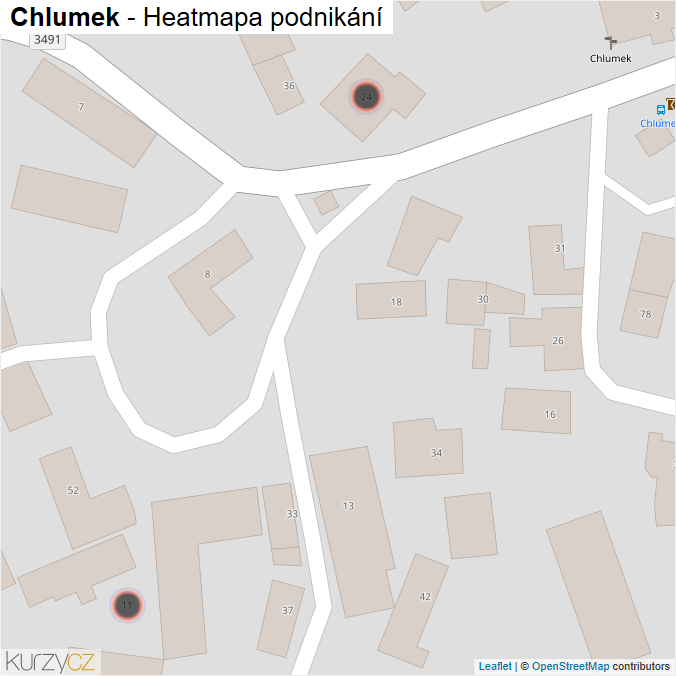 Mapa Chlumek - Firmy v obci.