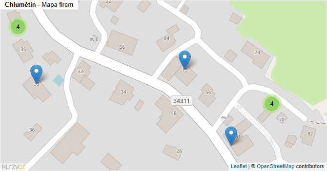 Chlumětín - mapa firem
