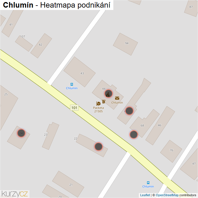 Mapa Chlumín - Firmy v obci.