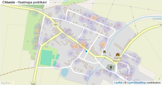 Chlumín - mapa podnikání