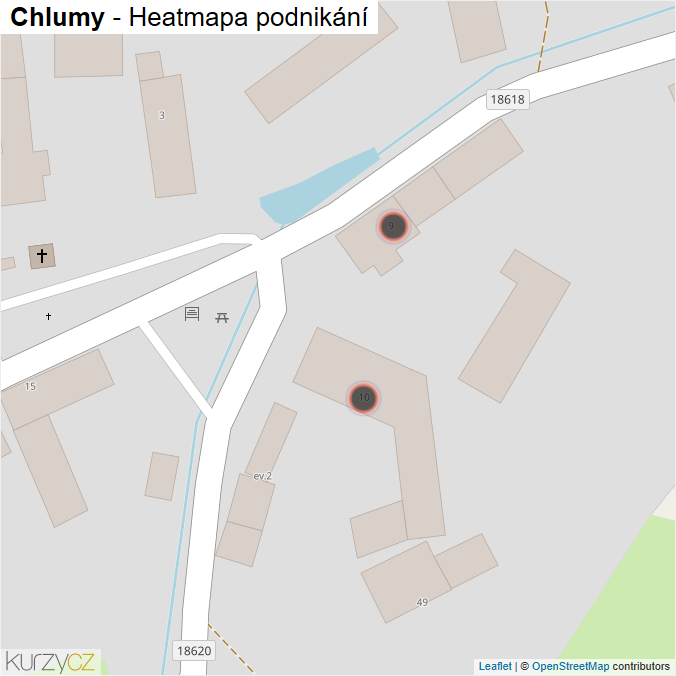 Mapa Chlumy - Firmy v obci.