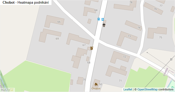 Chobot - mapa podnikání