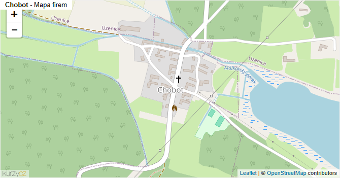 Chobot - mapa firem