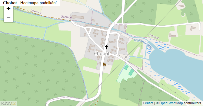 Chobot - mapa podnikání