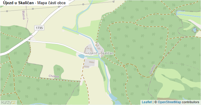 Újezd u Skaličan - mapa části obce