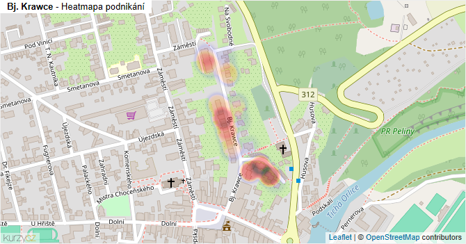 Bj. Krawce - mapa podnikání