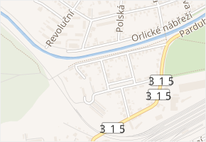 Erbenova v obci Choceň - mapa ulice
