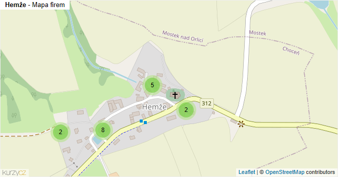 Hemže - mapa firem