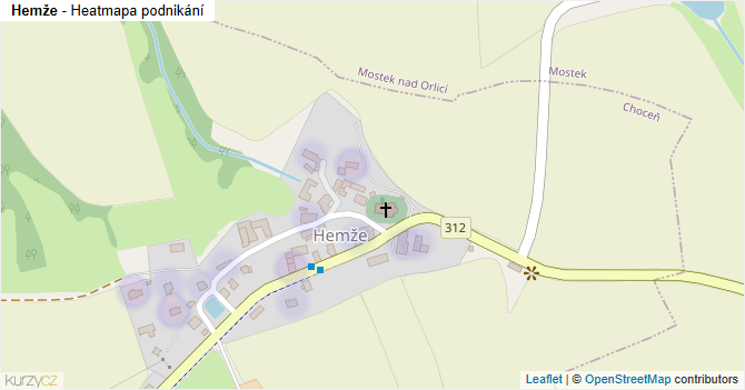 Hemže - mapa podnikání