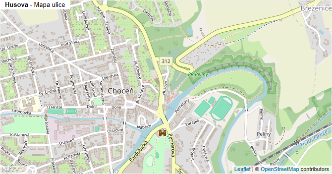 Husova - mapa ulice