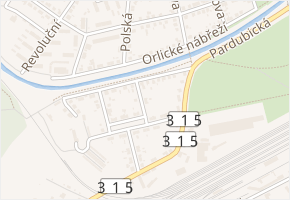 K. H. Borovského v obci Choceň - mapa ulice