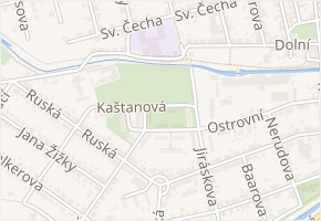 Kaštanová v obci Choceň - mapa ulice