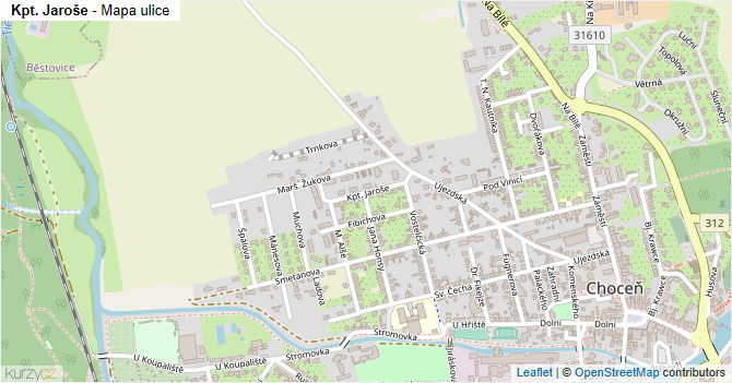Kpt. Jaroše - mapa ulice