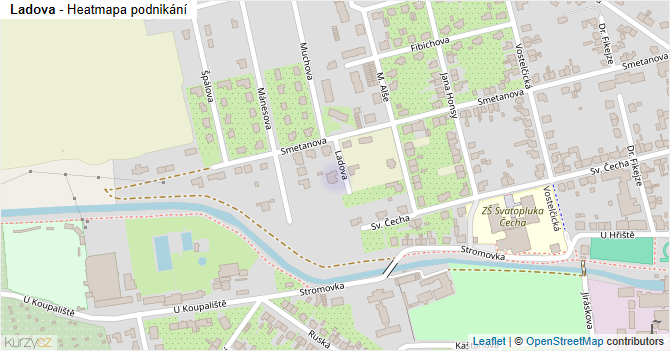 Ladova - mapa podnikání