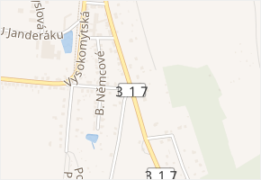 Litomyšlská v obci Choceň - mapa ulice