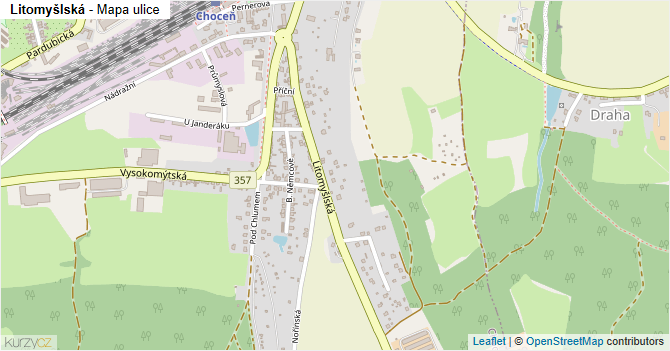 Litomyšlská - mapa ulice