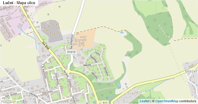 Luční - mapa ulice