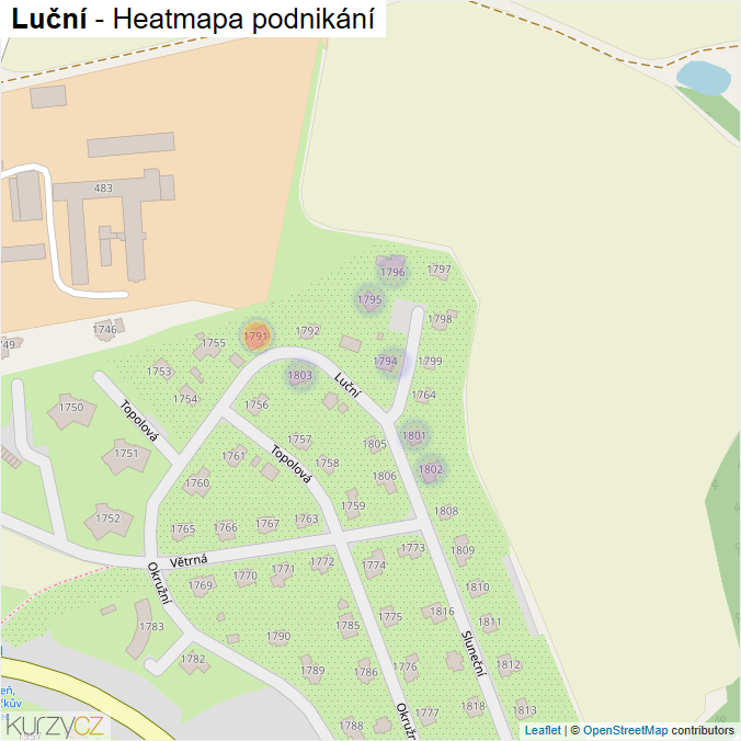 Mapa Luční - Firmy v ulici.