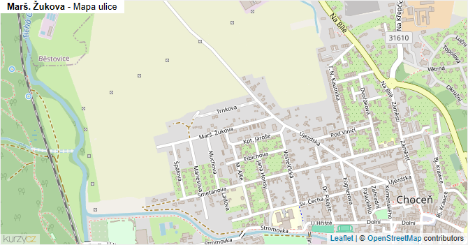 Marš. Žukova - mapa ulice